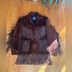Men’s Vintage Suede Fringe Jacket